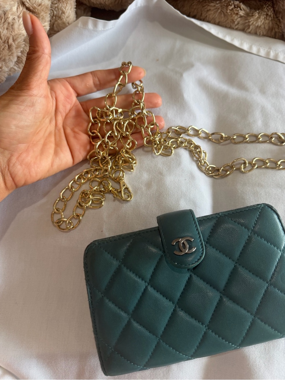 Authentic Chanel Classic Quilted Lambskin Wallet on Chain (WOC) - Picture 14 of 17